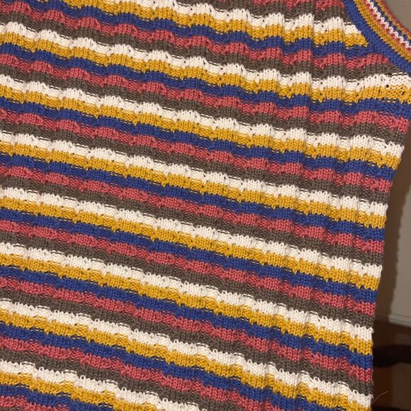 Veronica Beard Womens Tank Size Small Multicolor Jerrel Knit Striped Pure Cotton - Picture 8 of 10